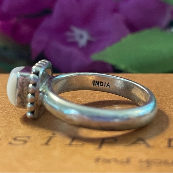 Silpada Mother of Pearl button framed Sterling Silver Ring R1617 - Picture 10 of 15